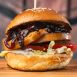 Vegetáriánus füstölt hamburger
